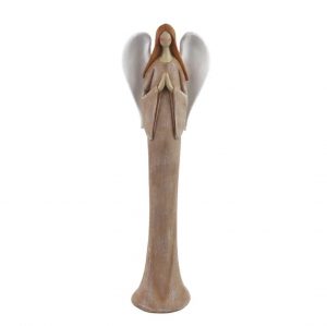 Figurka anděla v růžových šatech 20cm