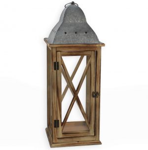Bytová dekorace - dřevěná lucerna velká 45 cm